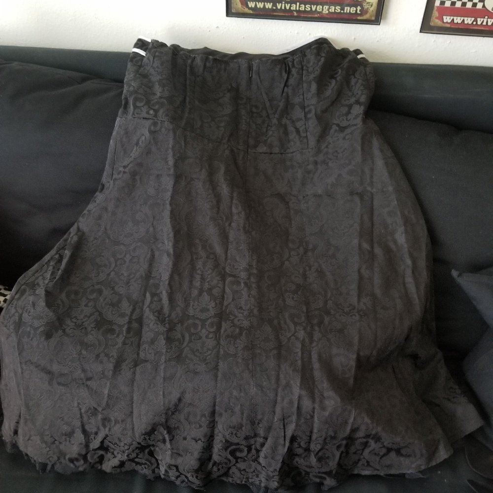 Vintage Inspired/Rockabilly black silky dress